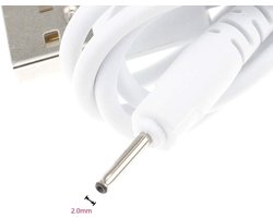 2 stuks USB DC vervangende oplader compatibel met Huion P80/GT-P80/PF150/PE330/Q11K V1/GT 185/H610 Pro/GAOMON PD1560/UGEE M708/2150 oplaadkabel voor grafische pen, 2 mm jack