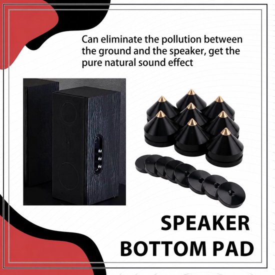 VHV - Speakerstands - speaker standaard - Luidspreker standaard - 8 stuks - Aluminiumlegering — afbeelding 3