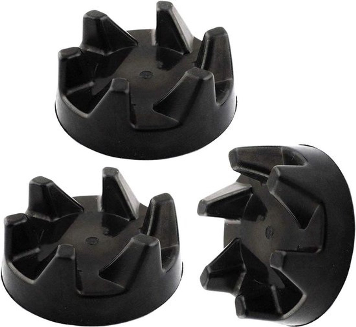Blender Koppeling - Onderdeel Mixer - Keukenapparaat Reparatie - Premium Kwaliteit Rubber - 3 Stuks - Zwart