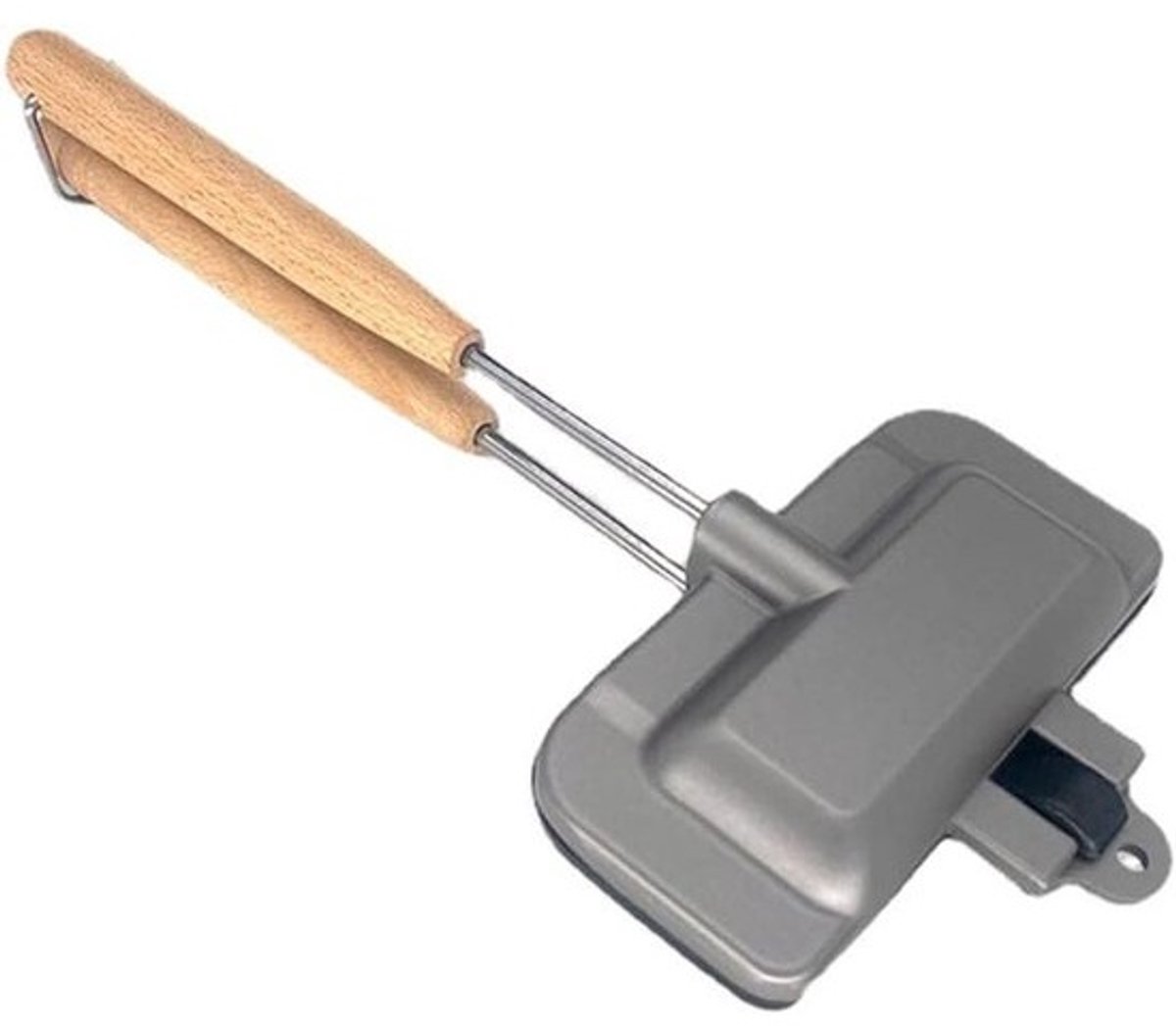 Sandwich Bakpan - Tosti Ijzer - Ontbijt Maken - Dubbelzijdig Verwarmen - 22 x 13.5 cm - Zwart
