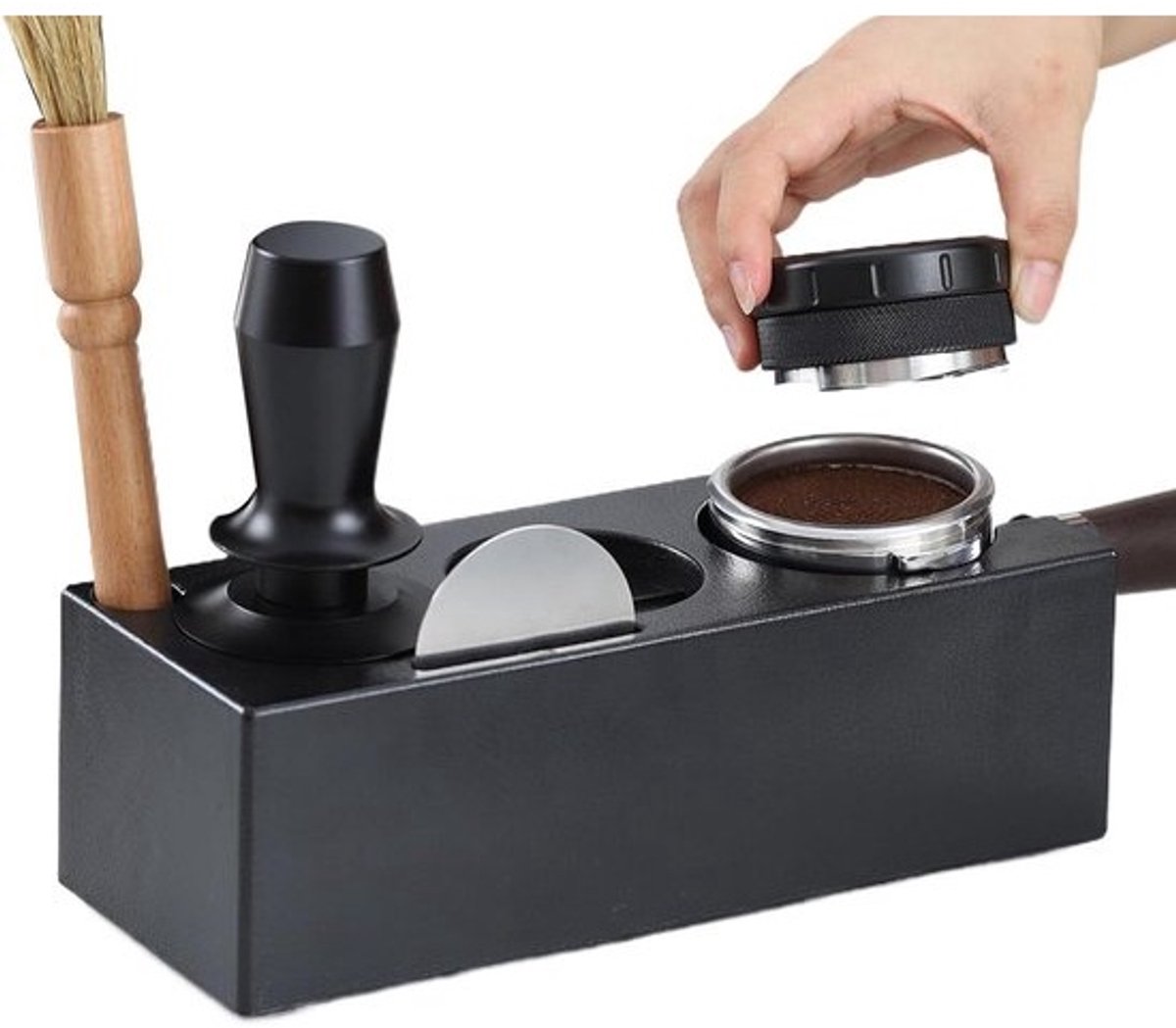 Tamping Station - Espresso Organizer - Koffie Bereiden - Hygiënisch Ontwerp - 74 cm - Zwart