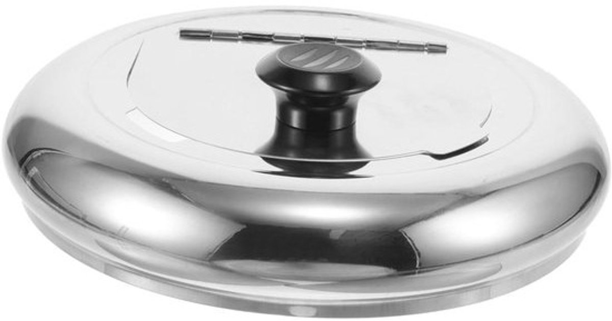 Roestvrijstalen Pannendeksel - Soeppan Deksel - Warm Houden - Warmtebestendige Knop - 22 cm - Zilver