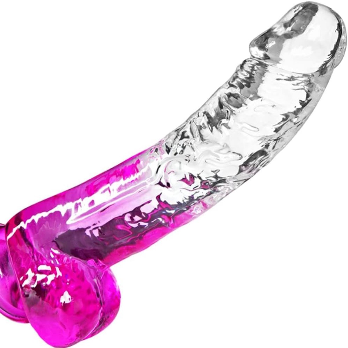Groot genot met een enorme dildo met zuignap: 28 cm realistische, dikke, doorzichtige en paarse dildo voor mannen, vrouwen en homoseksuele volwassenen