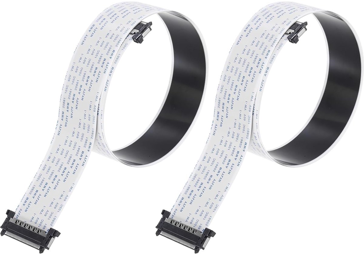 Flexibele lintkabel, 2 stuks, 51 pins, 1000 mm, 0,5 mm pitch, FPC FFC-kabel voor lcd-scherm, auto, audio, dvd-speler, laptop, scherm