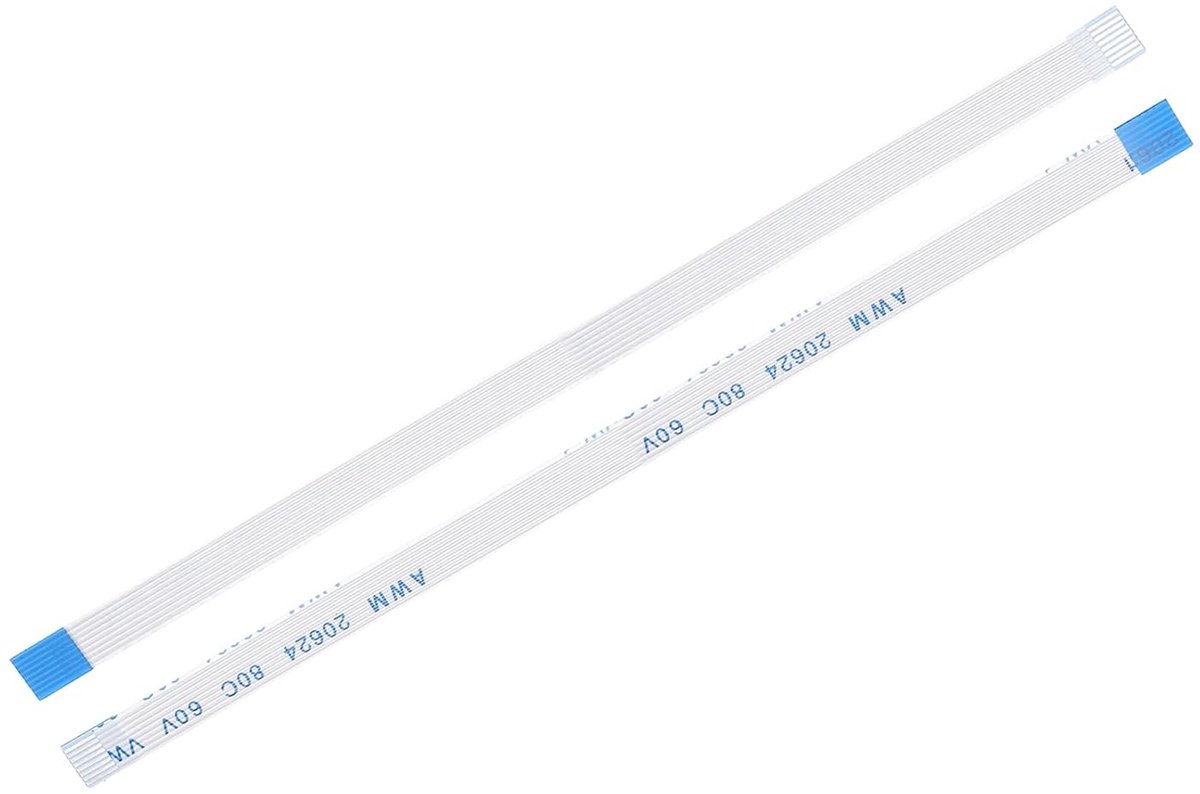 10 stuks FFC Ribbon platte kabel, flexibel, 8 pins, 1 mm lengte, 250 mm (type B) voor LCD-printers, 3D-printers, camera, DVD, tv, laptop, audio.