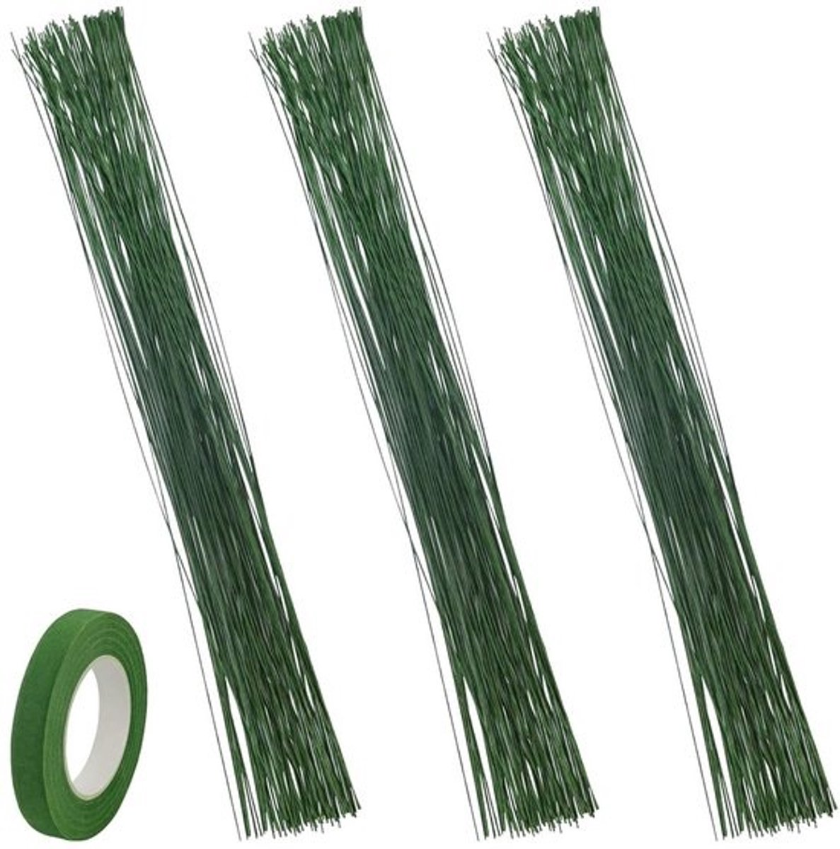 Bloemendraad Set - Bloemensteel Draad - Bloemstukken Maken - Papieren Coating - 150 stuks - Groen