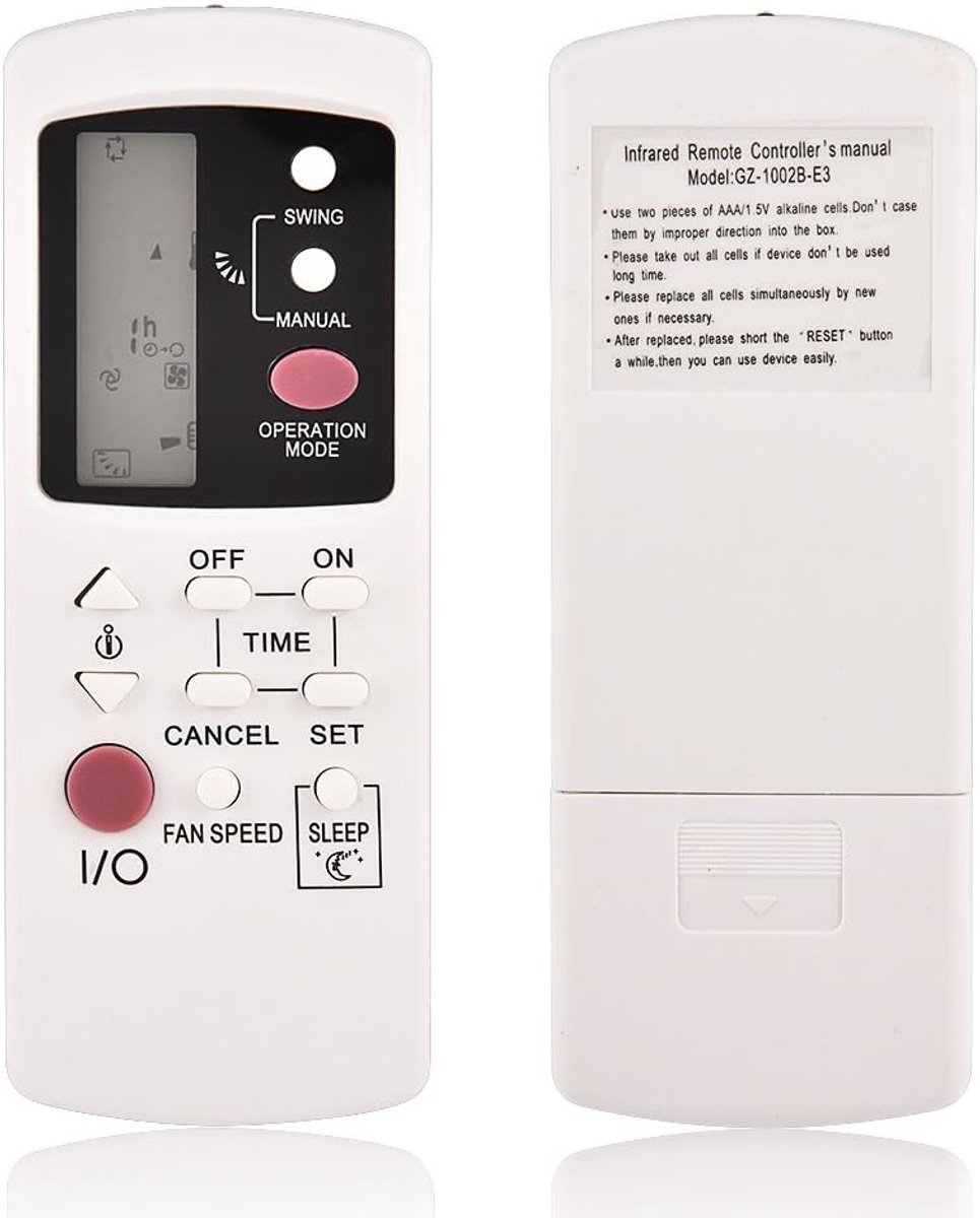 Afstandsbediening voor GZ-1002A-E3 / GZ-1002B-E1 / GZ-1002B-E3 / GZ01-BEJ0-000 airconditioning