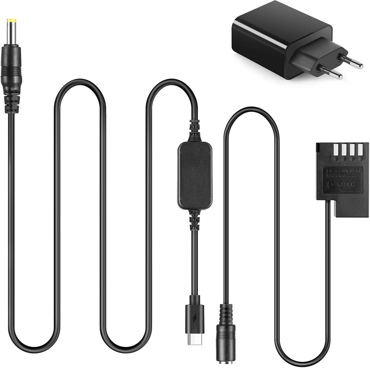 USB-C-Adapter stroomkabel BLF19E BLF19PP dummy-batterijkoppeling PD-adapterkit voor Panasonic Lumix DMC-GH5 GH5 GH5m GH4 GH4K GH3 GH3K G9 camera's'