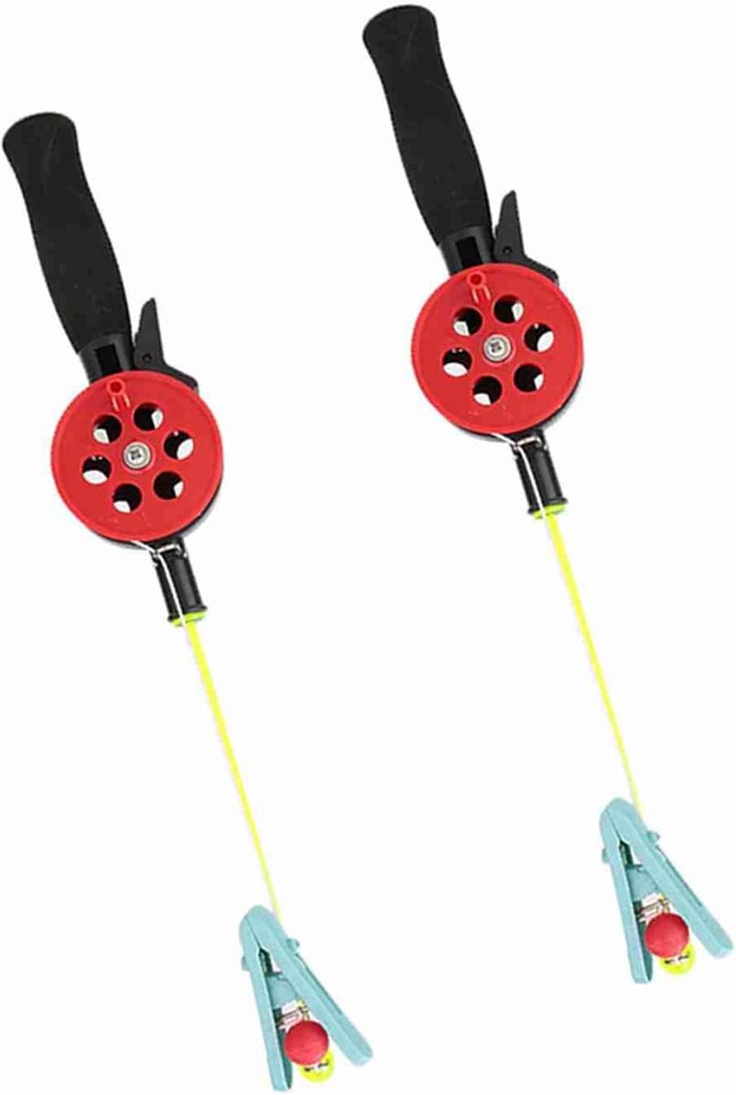 Dailygoods- Krabbenvisserij Hengel - 4,5M Nylon Lijn - Kindvriendelijk - Compact Ontwerp - Vismolen - Geschikt voor Garnalen/Krab - Vishengel