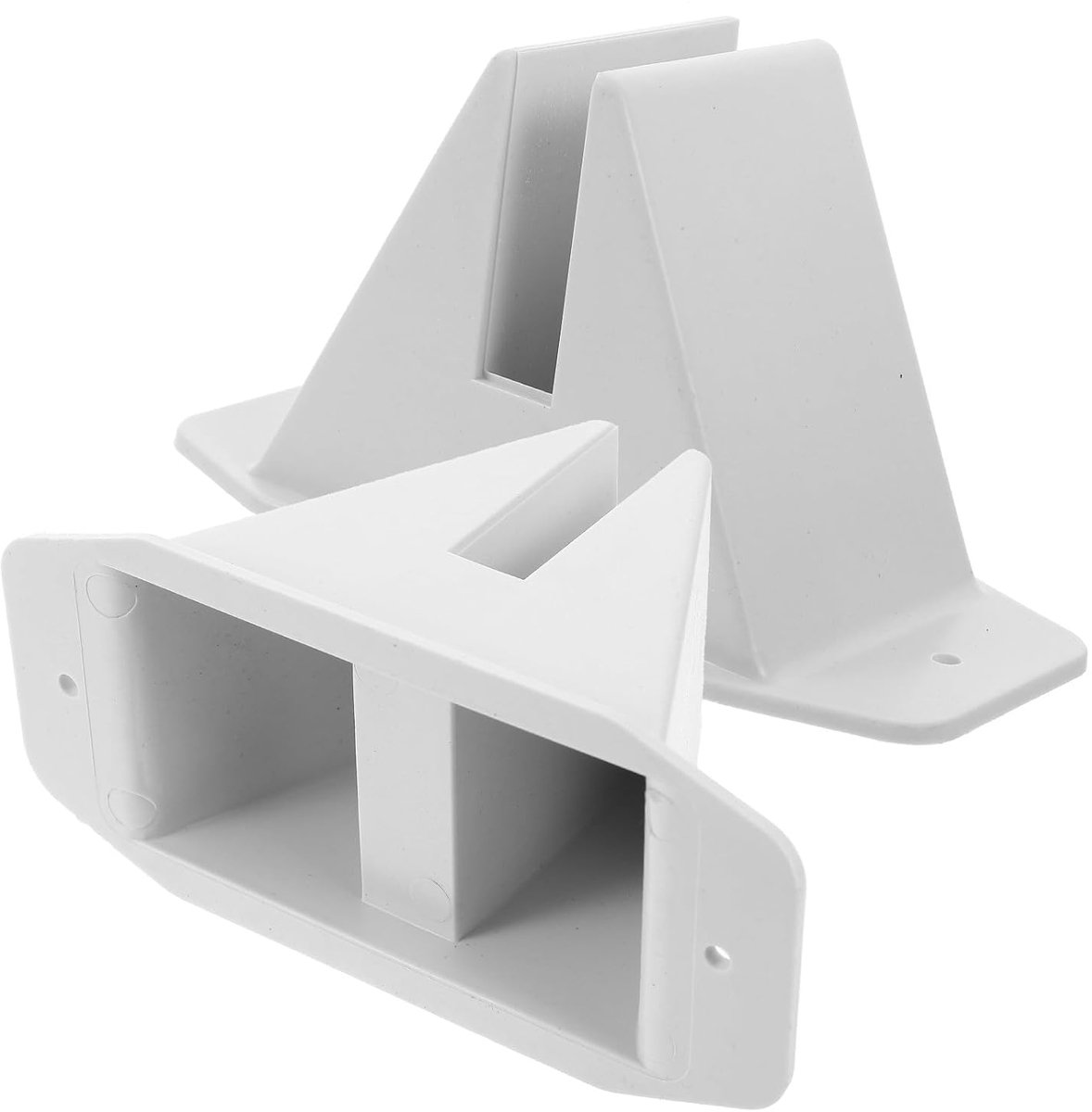 2 stuks hekbasis, kunststof, hekstandaard, ondersteuning met bevestigingsgaten, tuinhekbasis voor stabiele bevestiging van tuinhek en hekdelen, 14,50 x 8,00 x 7,00 cm