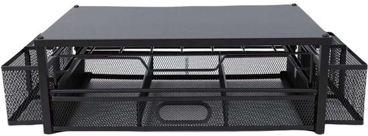 Koffiepads Lade - Koffie Organizer - Keuken Opbergen - Dubbele Laag - 42x256x147cm - Zwart