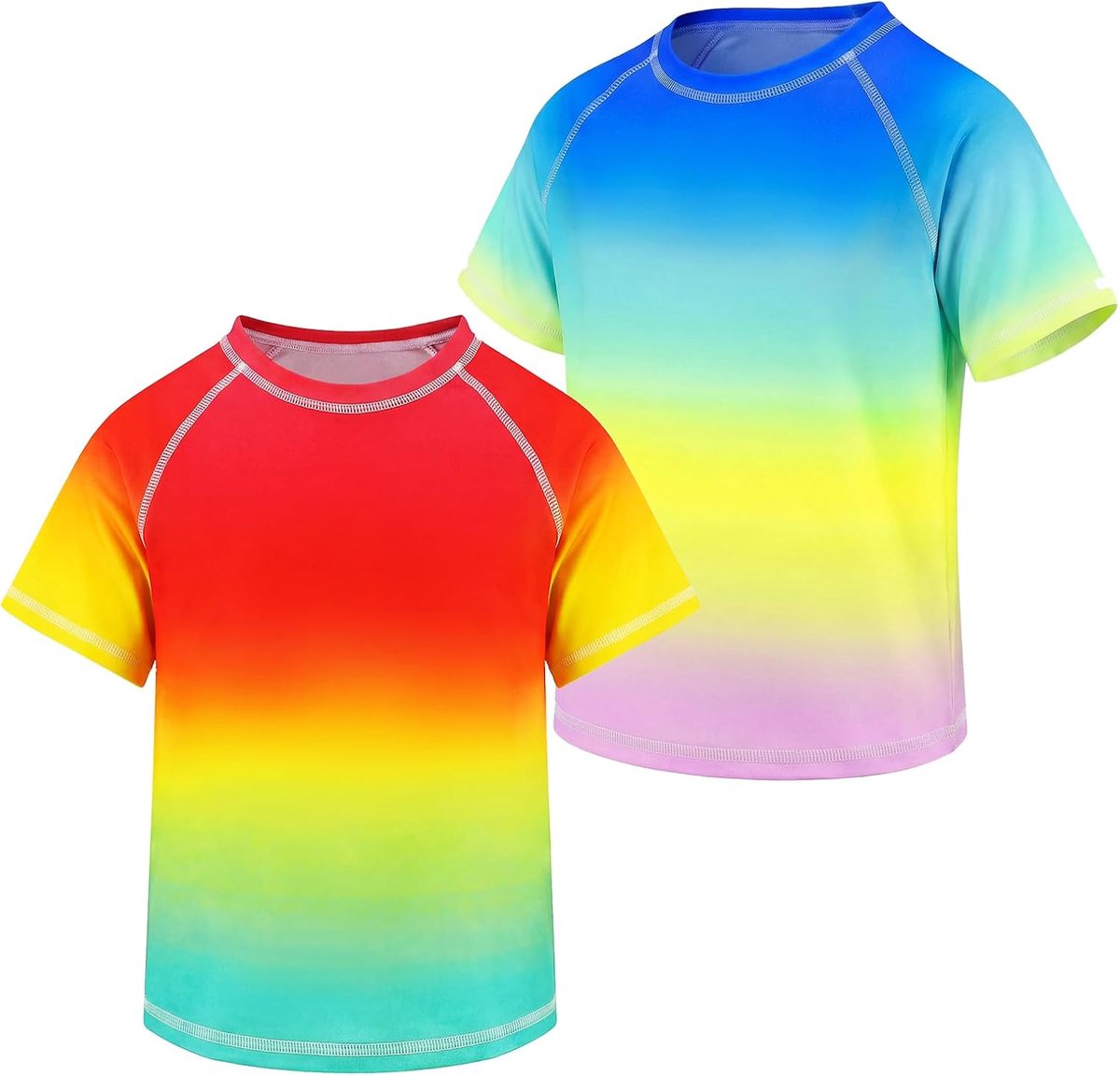 Rashguard Tweedelig jongenszwemshirt met korte mouwen Kinderen Sneldrogend zwemshirt UV-bescherming UPF50+ Zomer Zonbeschermingsset Zwemtop Strand Surfen Zwemkleding voor 104-164