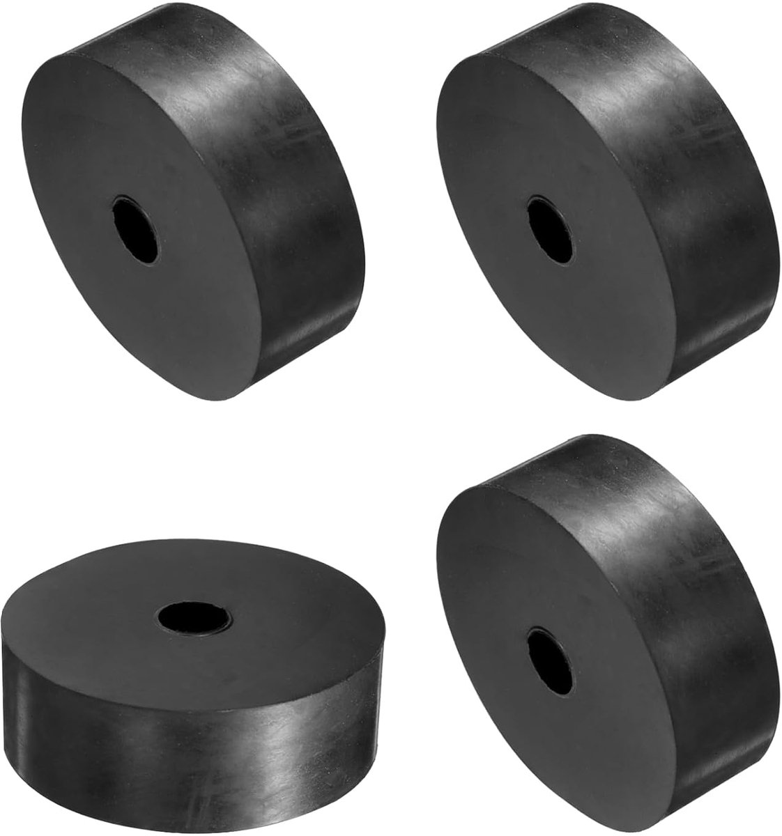 4 stuks Rubberen Tussenstukken, Ronde Rubberen Anti-Vibratie Ademhalingskussens voor Huisreparatie, 80 mm Buitendiameter, 15 mm Binnendiameter, 30 mm Hoogte