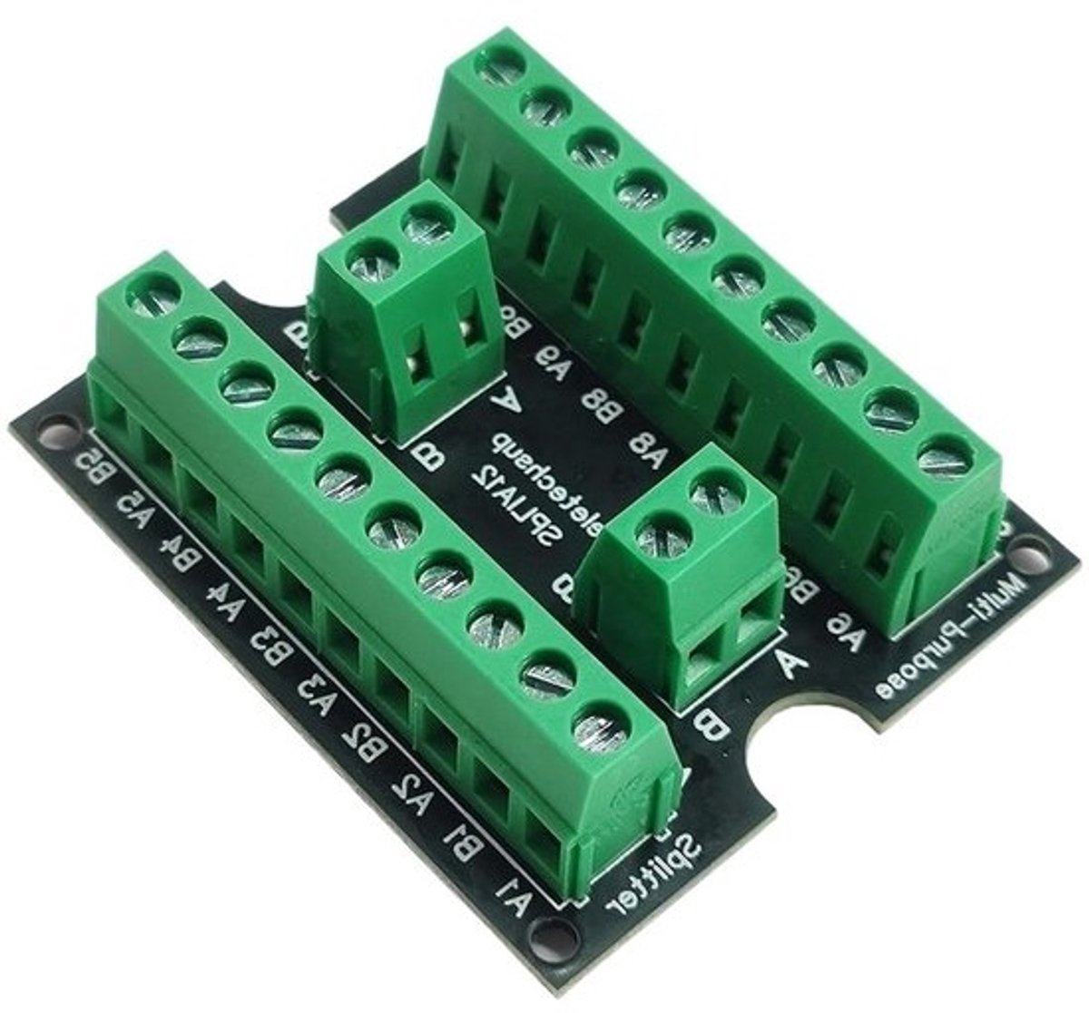 Bus Hub Splitter - Netwerk Module - Industriële Automatisering - RS485 CAN I2C - 59x50x18MM - Groen
