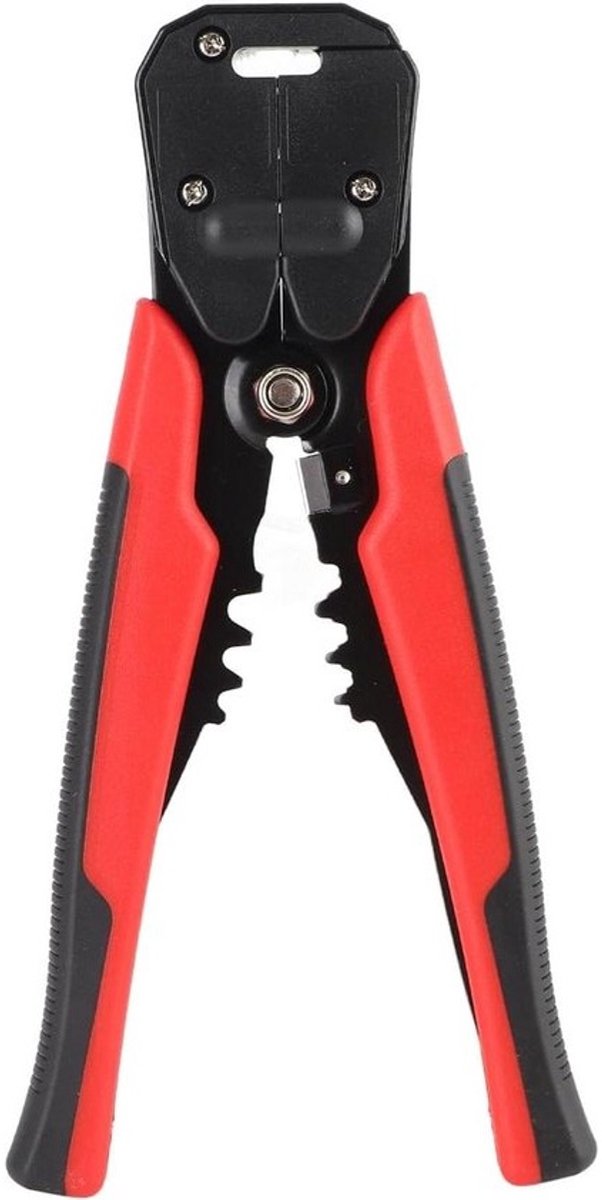 Automatische Draadstripper - Krimptang Kabelknipper - Draad Bewerken - Verstelbare Stripbreedte - 8 Inch - Rood