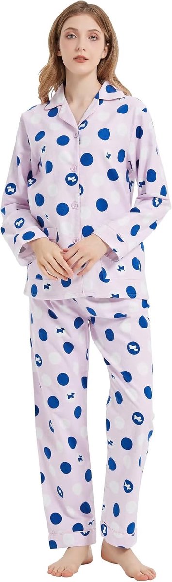katoenen flanellen pyjama voor vrouwen 100% katoen flanel pyjama set zachte PJS gezellige dames loungewear