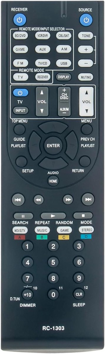 RC-1303 Nieuwe Vervanging Afstandsbediening Fit Voor TEAC AV Ontvanger AG-D200 AGD200 RC-1303 RC1303