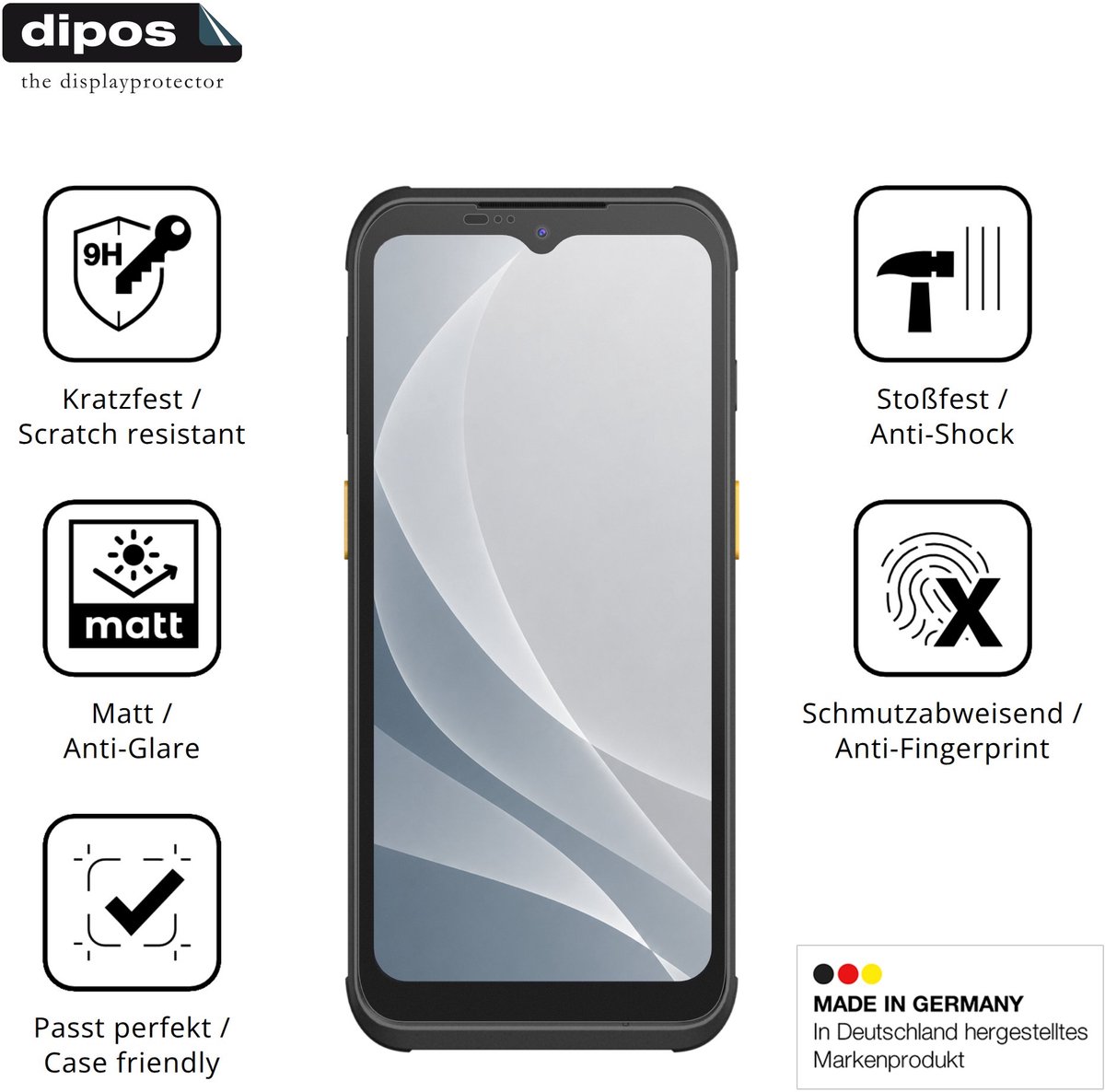 dipos – 2x Matte Pantserfolie geschikt voor Werock Rockscan A260 | 9H Screenprotector