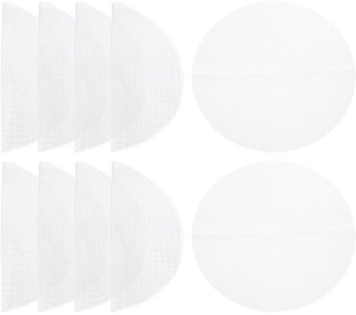 Anti-aanbakmatten - Stoommand liners - Gezond koken - Herbruikbaar en duurzaam - 20 cm rond - Wit