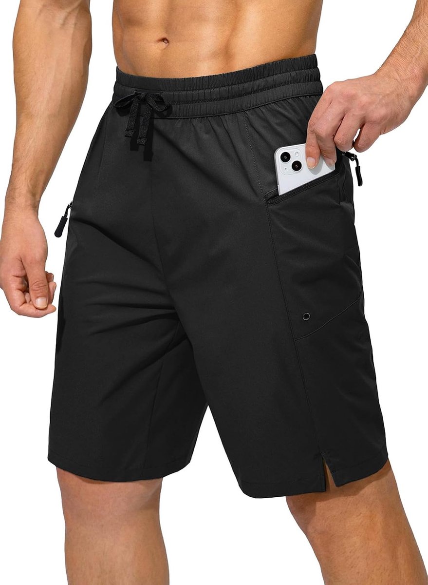 Shorts voor heren met zakken met ritssluiting, waterdicht, surfen, sneldrogend, shorts met net