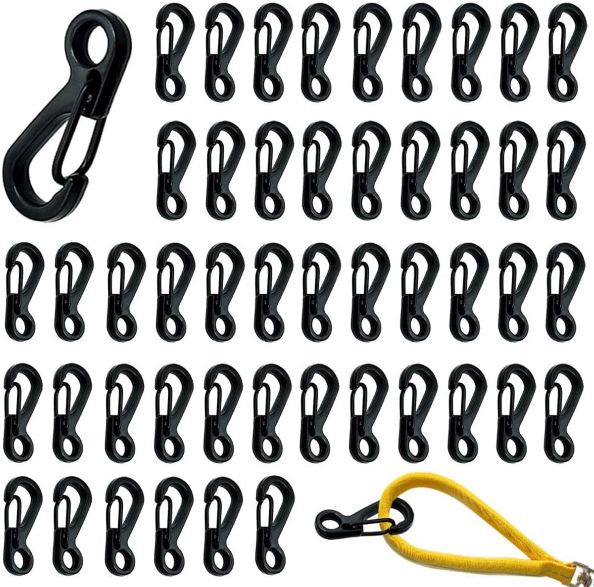 50 stuks, kleine karabijnhaken, sleutelhangers, karabijnhaken, klimmen, karabijnhaken, klimmen, paracord, karabijnhaak, voor kamperen, wandelen, reizen