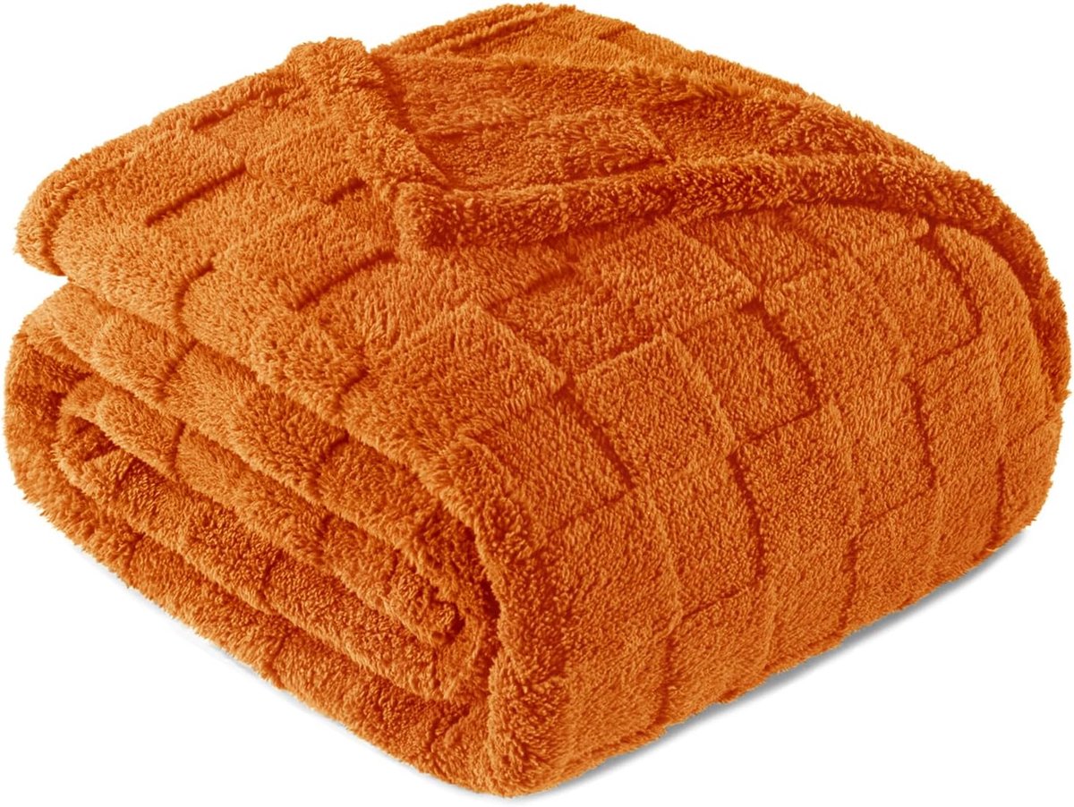 Mezcla Polardeken, Blokjacquard, Lichte en Zachte Beddensprei