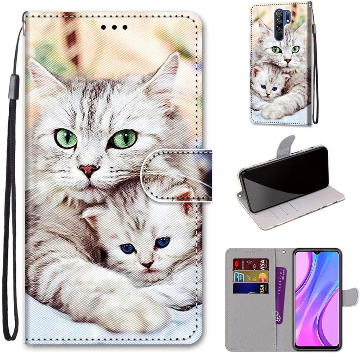Portemonnee Telefoonhoes voor Xiaomi Redmi 9A