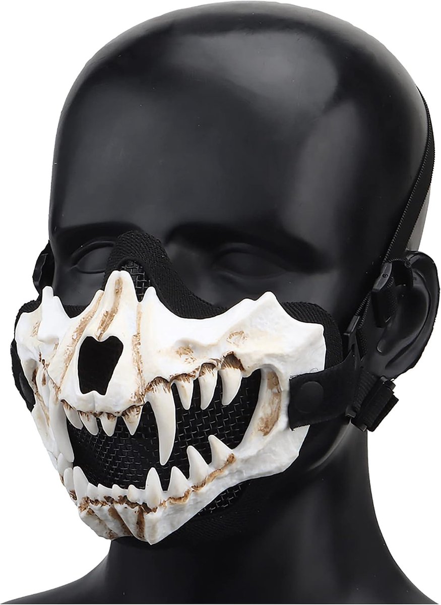 Mesh Masker Half Gezicht Ademend Paintball Beschermende Tactische Schedel Masker voor CS Game Halloween Cosplay BBs Schieten Activiteiten