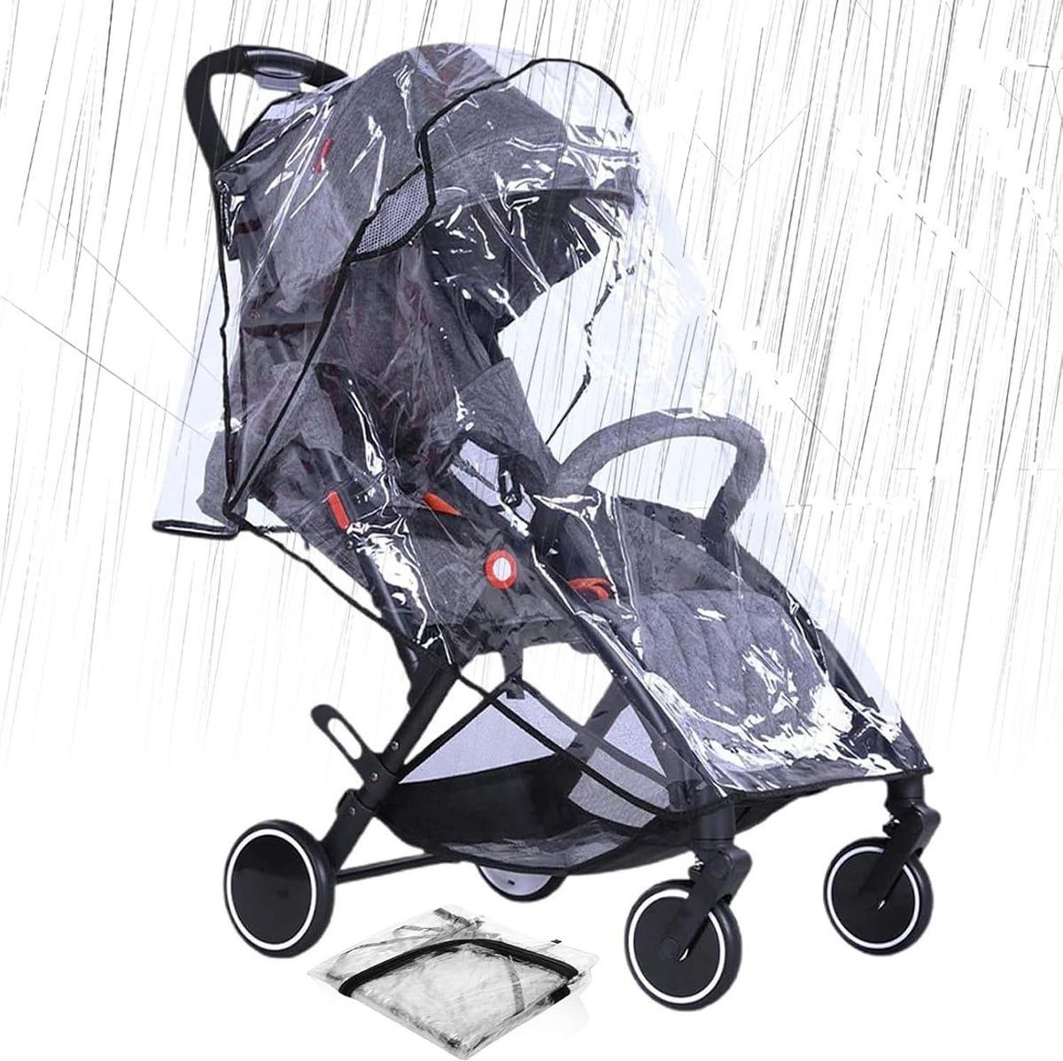 Waterdichte Regenhoes voor Kinderwagens met Venster, Winddicht en Universeel Ontwerp voor Veiligheid en Comfort