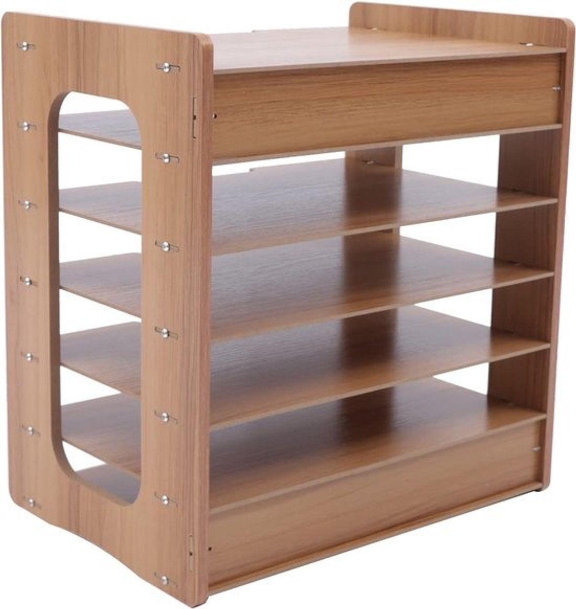 Bureau Documentenhouders - Archief Lades - Bureau Organiseren - 7 Gelaagde Vakken - 36x25x38.5cm - Wit