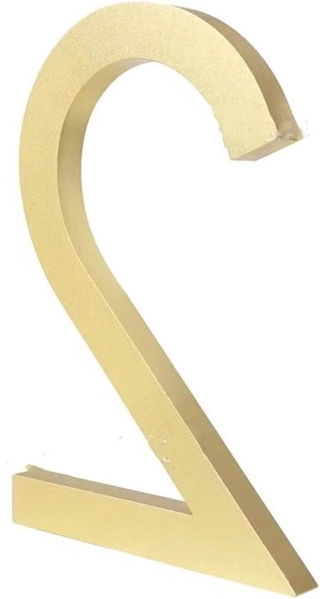 Huisnummer Stickers - Adresbord Brievenbus - Huis Aangeven - Zelfklevend Metaal - 15 cm - Goud