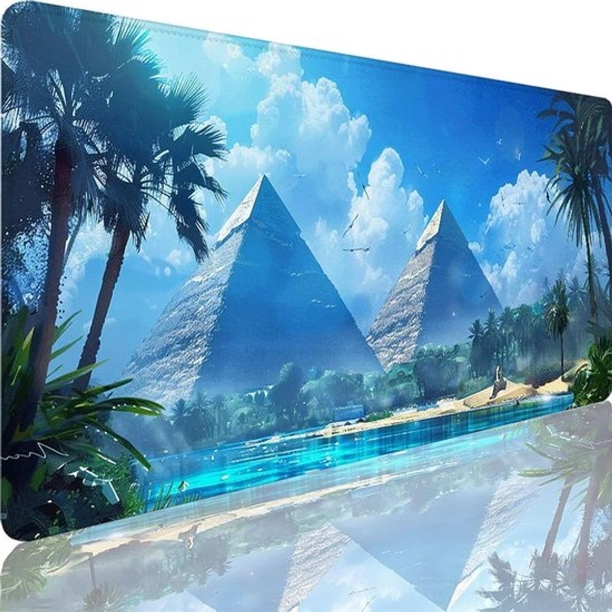 XXL Muismat - Bureauonderlegger Gamingmat - Soepel Muis Gebruik - Antislip Rubberen Basis - 700x400x3 mm - Blauw