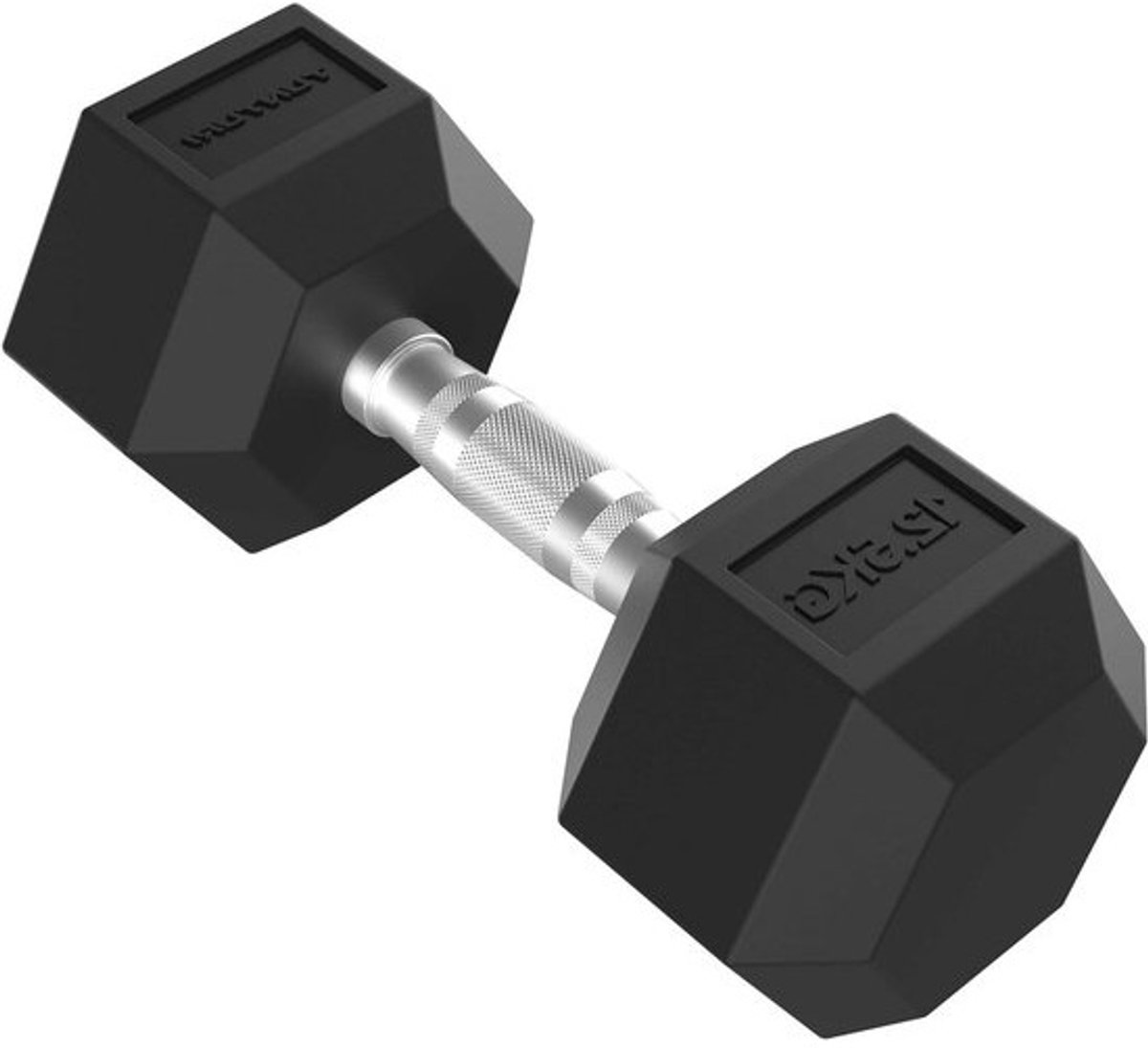 Hexagon Dumbbell Set - Fitness Gewicht - Kracht Training - Rubberen Coating - 2x 1kg - Zwart