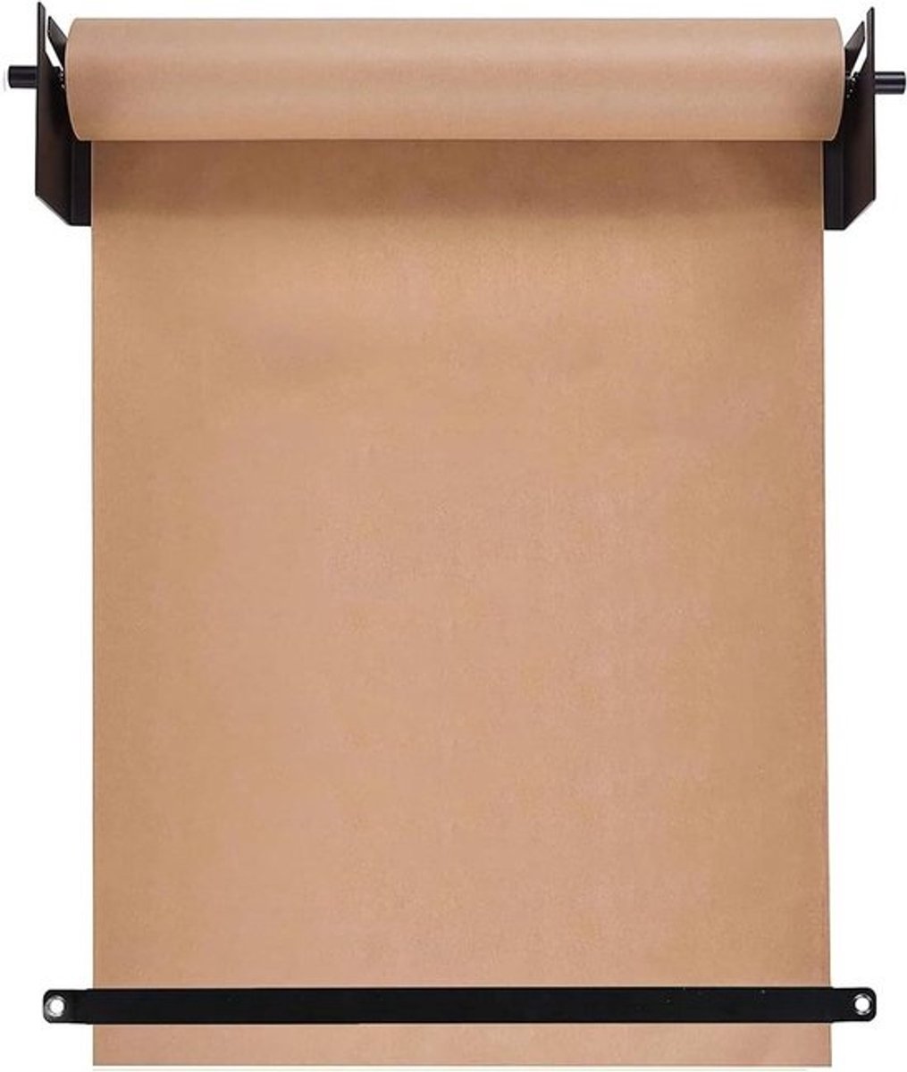 Papierrol Dispenser - Kraftpapier Houder - Tekenen en Knutselen - Wandmontage Ontwerp - 67 cm Breed - Stijl 2