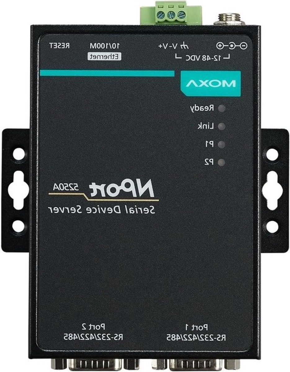 Poort Device Server - Netwerk Adapter - Apparaten Verbinden - 2 Poorten - 10/100M Ethernet - Zwart