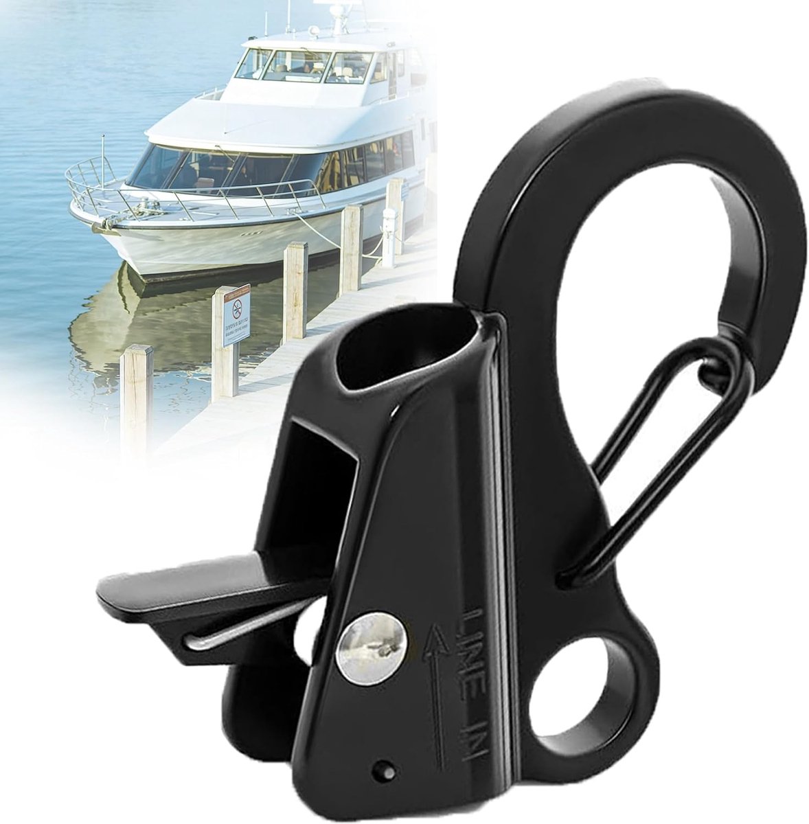 Stalen Ankerhaak, Compatibel Met 5/8-Inch Scheepsankerhaken, Laadcapaciteit Van 300kg Of Meer Stalen Ankerhaak, Boot Haak Clip Voor Snelbooten, Voor Aanleggen Ideaal