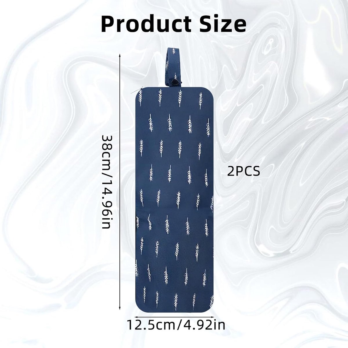 2 stuks 35 × 15 cm natte paraplu's tas, marineblauwe waterabsorptie parapluhoes, hangende gesp omkeerbare parapluhoes voor buiten opslag dragen
