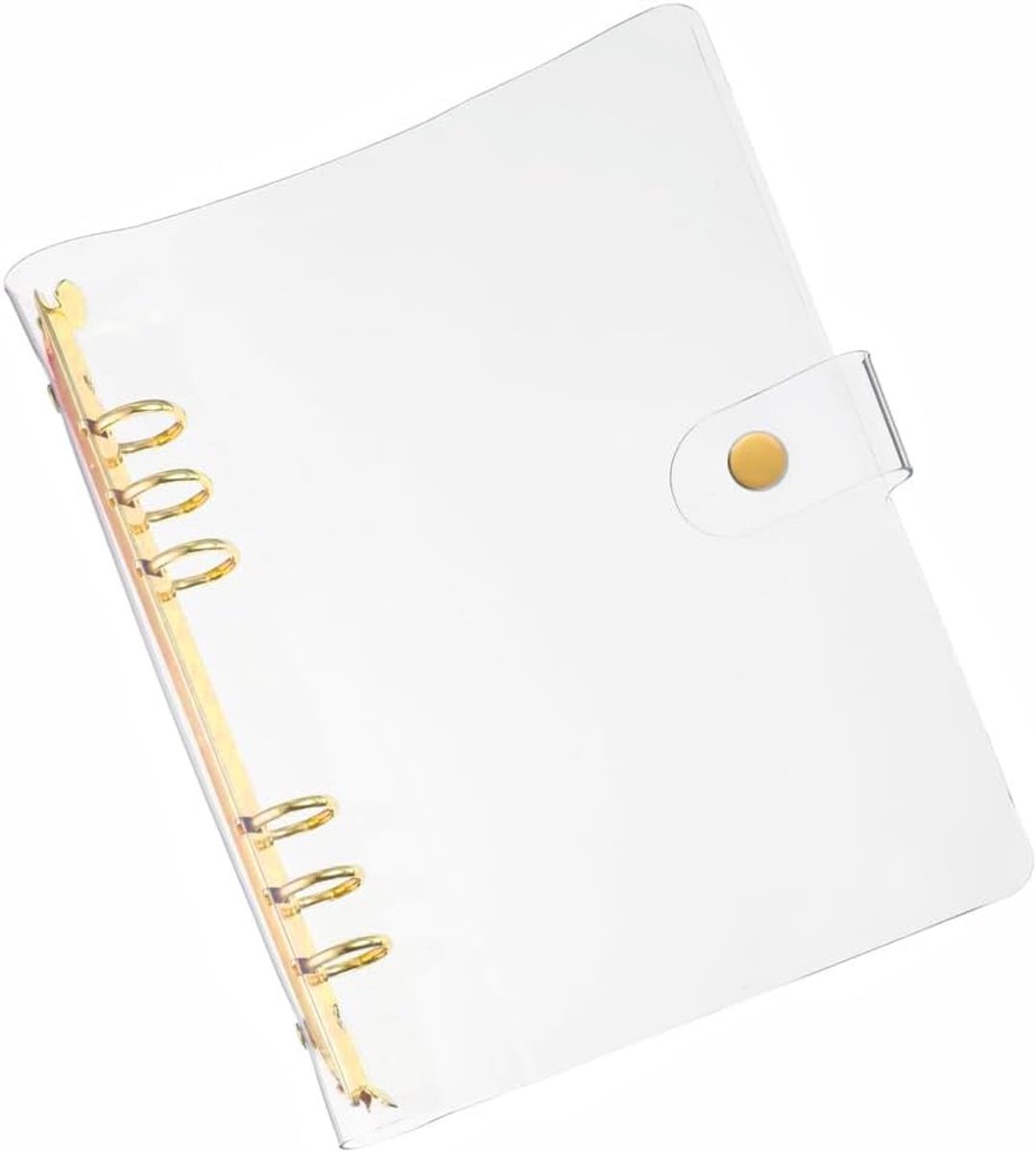 transparante omslagbescherming, PVC 6-gaats losbladige beschermhoes, navulbaar ontwerp, waterdicht en stofdicht, voor studenten, vergadering notitieboek map