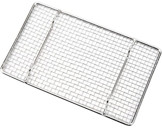 Grillrooster - BBQ rek - Buiten koken - Roestvrij staal - 20 x 12 cm - Zilver — afbeelding 2