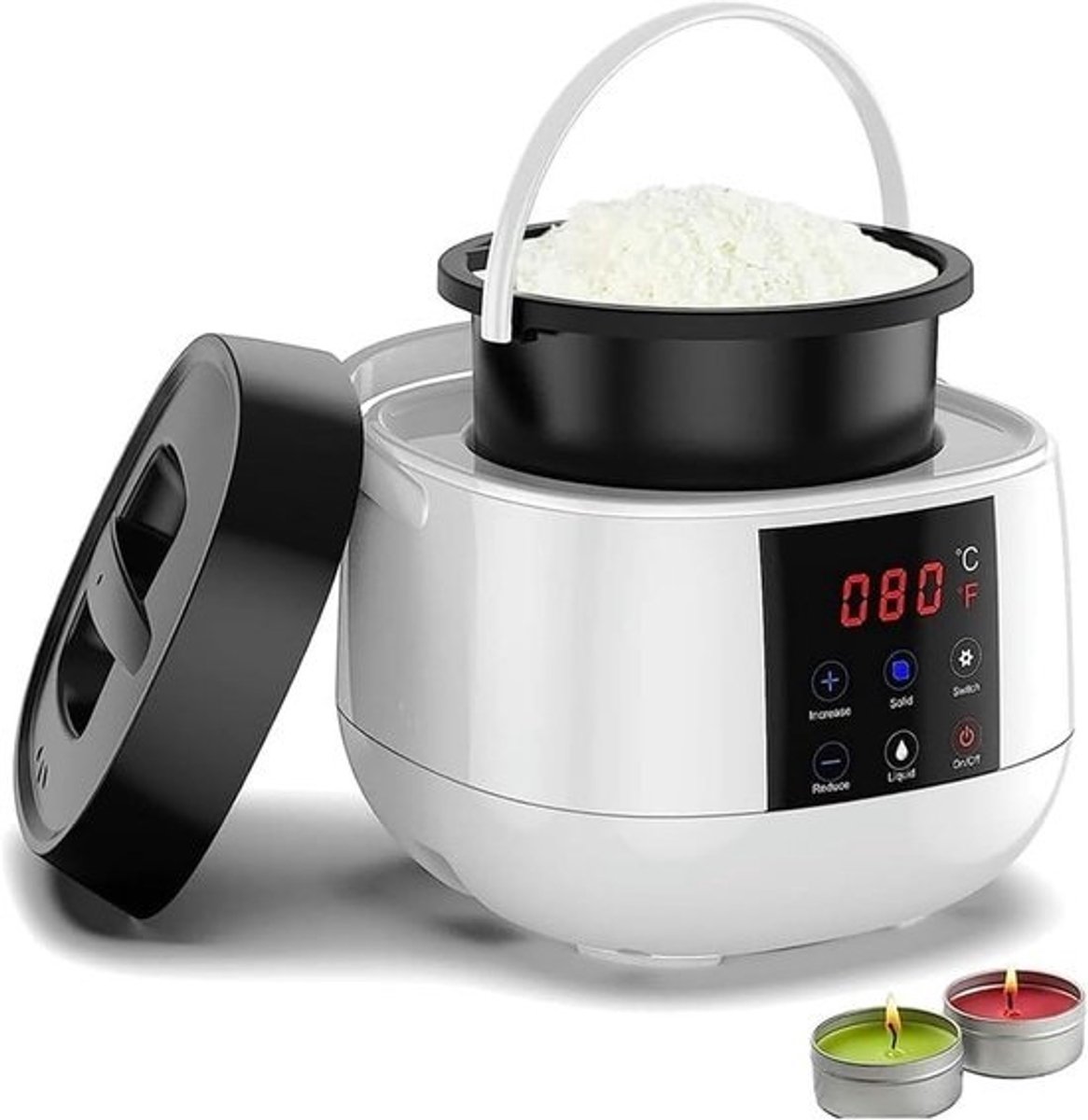 Elektrische Wax Smelter - Kaarsen Maken - Creatief Hobbyen - Instelbare Temperatuur - 500ml Capaciteit - Wit