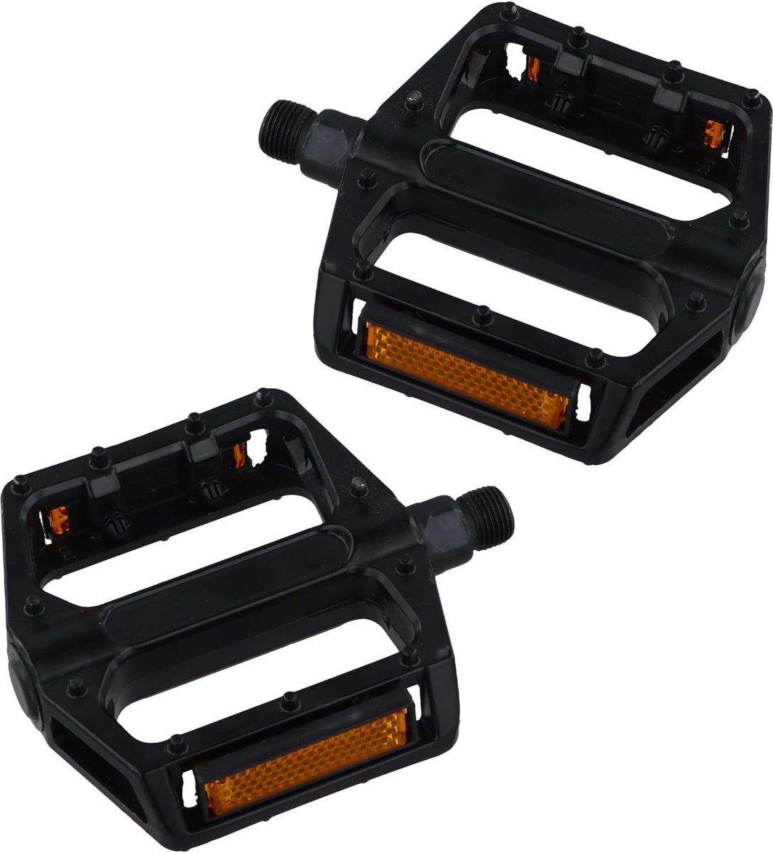 Pedalen, antislip, mountainbike-pedalen, mountainbikepedalen met reflectoren, pedalen van nylonvezel 9/16 inch met 3 extreem waterdichte lagers