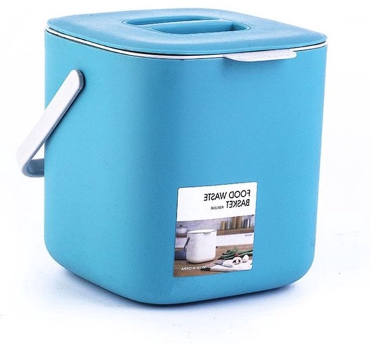 Compacte Compostbak 4L met Koolstoffilter - Geurremmend, Wasbaar en Ideaal voor Organisch Afval in de Keuken