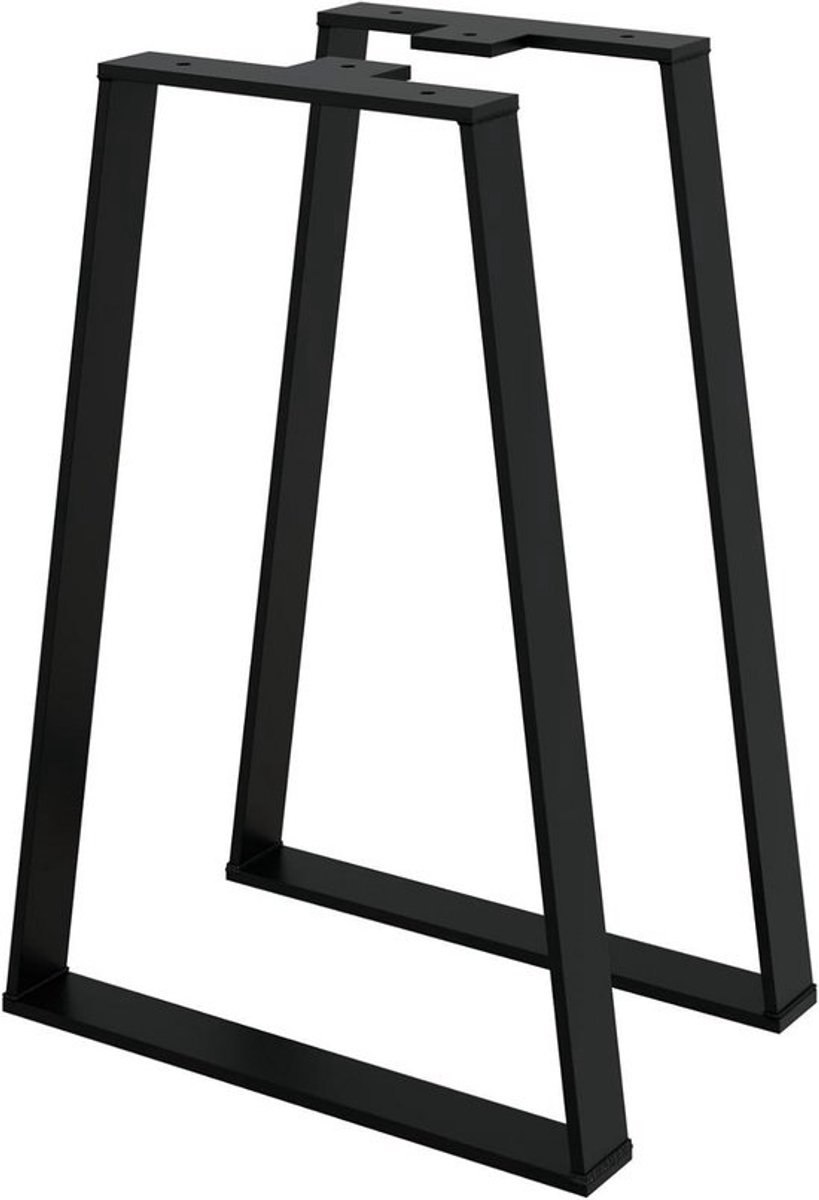Set van 2 Zwarte Bankpoten Staal - B {}; 40 cm - DIY Onderstel voor Tuinbank of Zitmeubel
