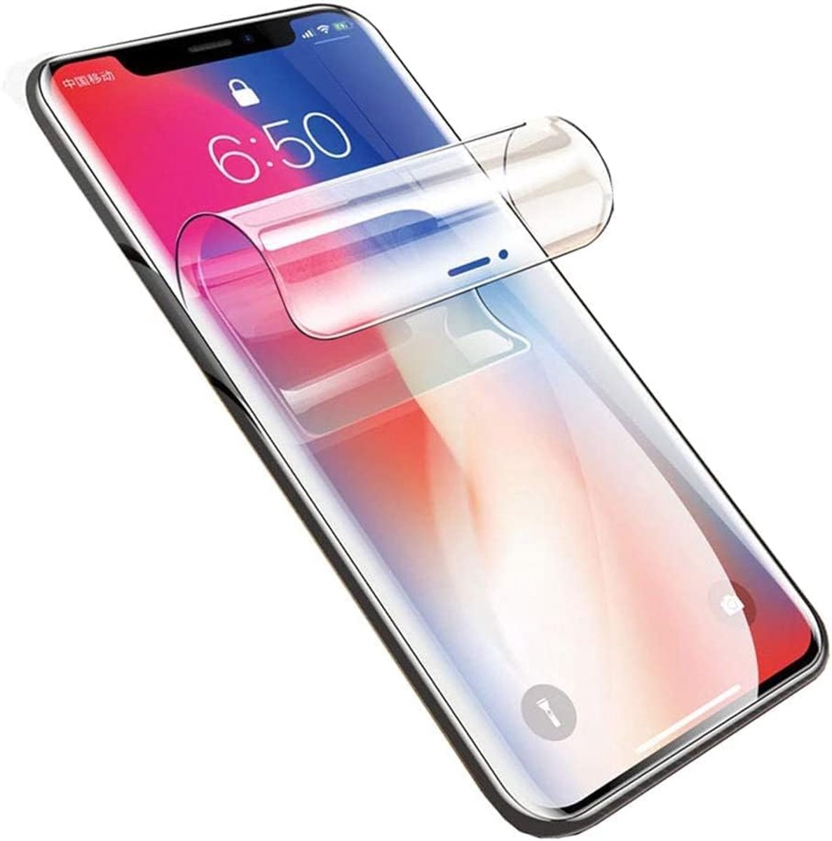 displaybeschermfolies compatibel met iPhone X/XS, 2 stuks, zacht, transparant, TPU-beschermfolie (niet geharde folie)