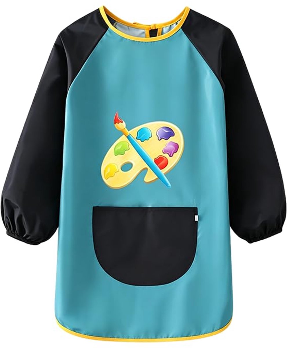 Schilderschort kinderen 6-12 jaar - waterdicht - lange mouwen - perfect voor kunst en koken - ShopVlot