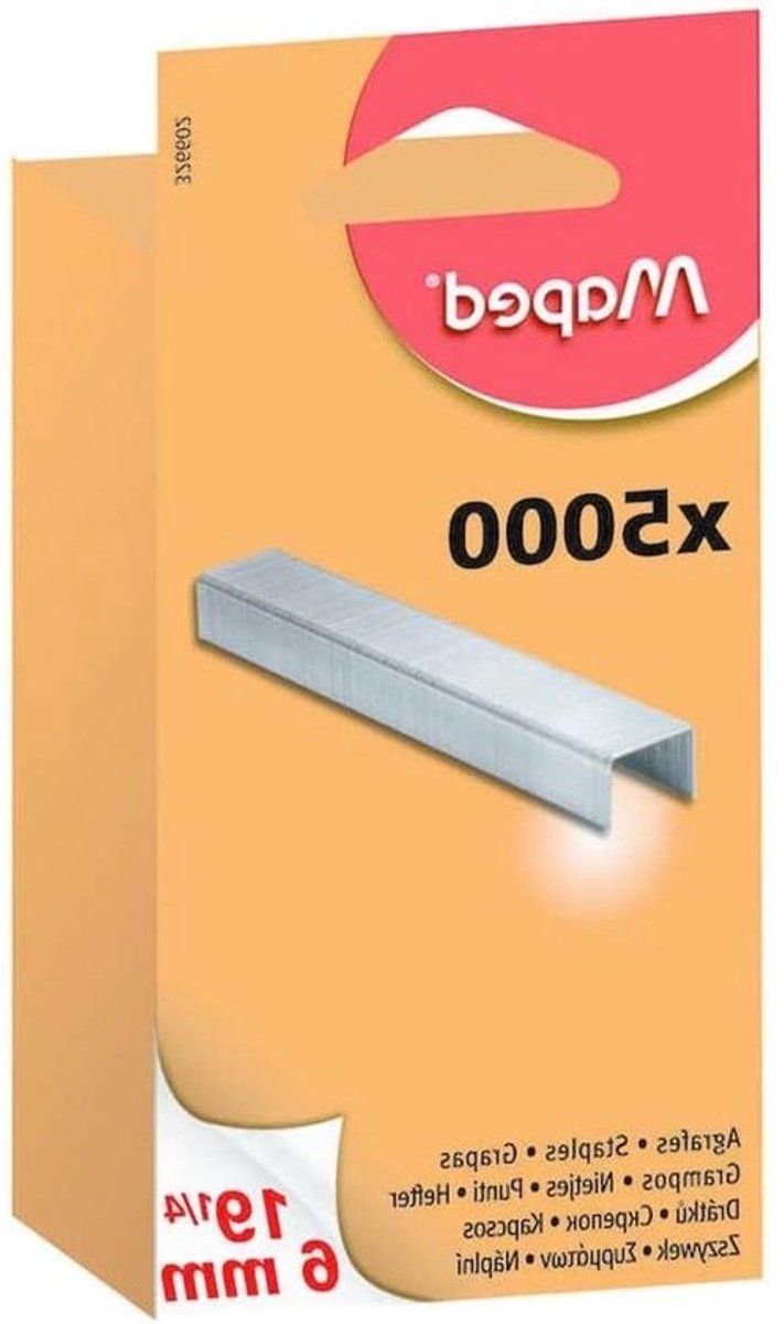 Nietjes 19 1/4 - Metaal nietjes - Papier binden - Verzinkt staal - 6 mm - Zilver