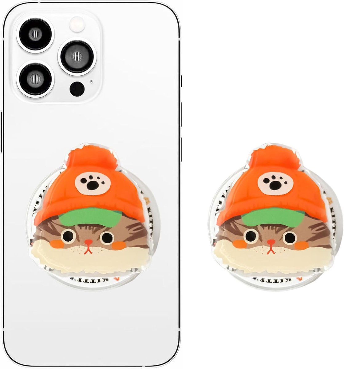Telefoonhouder voor vingers, smartphone-greep, magnetische telefoonring, opvouwbaar, veilige grip, basis en handgreep uittrekbaar voor smartphones en tablets, stijl C