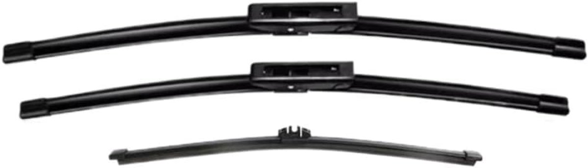 Ruitenwisserset 3-delig Compatibel met Clio 4 (2012-2018), Voor 26 inch + 14 inch en Achter 10 inch, Stille Werking