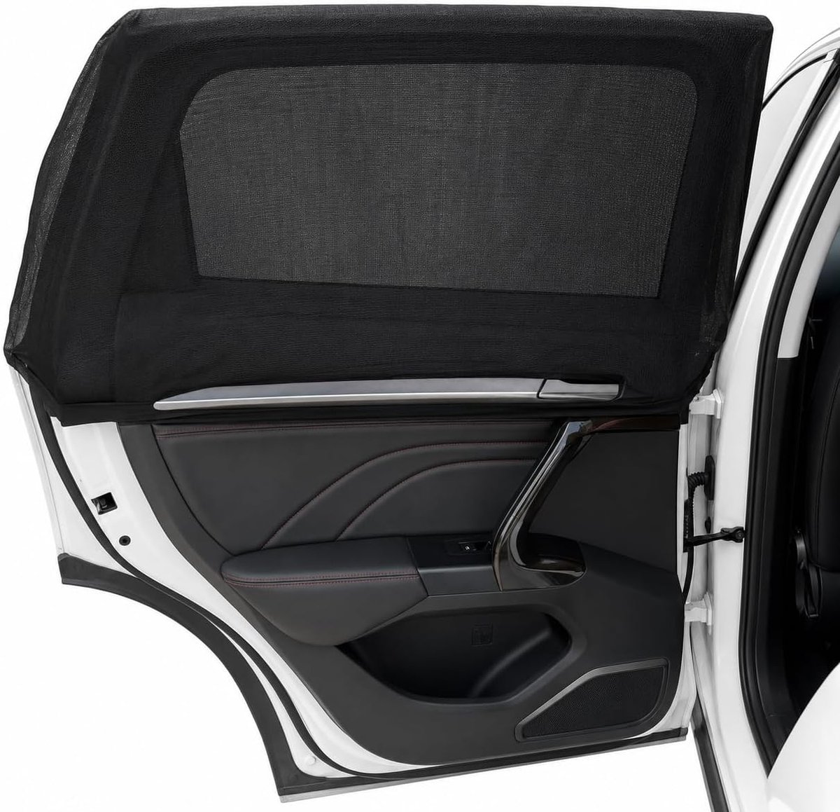 Auto baby, zonwering auto kinderen voor zijruiten, raamverduistering met uv-bescherming, universele autozonwering, elastisch net voor kinderen en huisdieren, 2 stuks