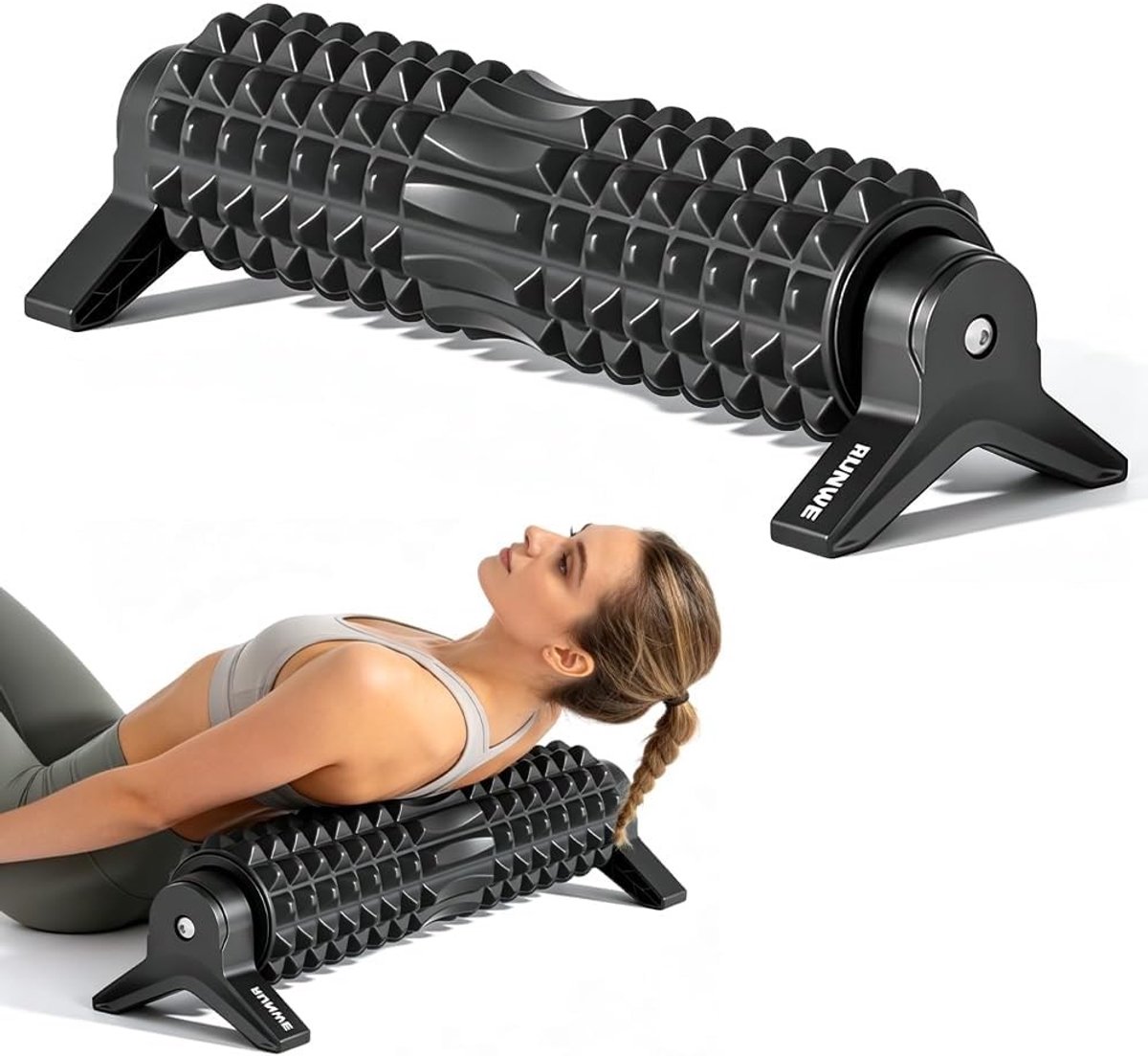 Massagerol met standaard en 3D-textuur voor volledige lichaamsmassage, ideaal voor yoga, pilates en spierontspanning